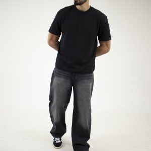 Black Washed Baggy Denim
