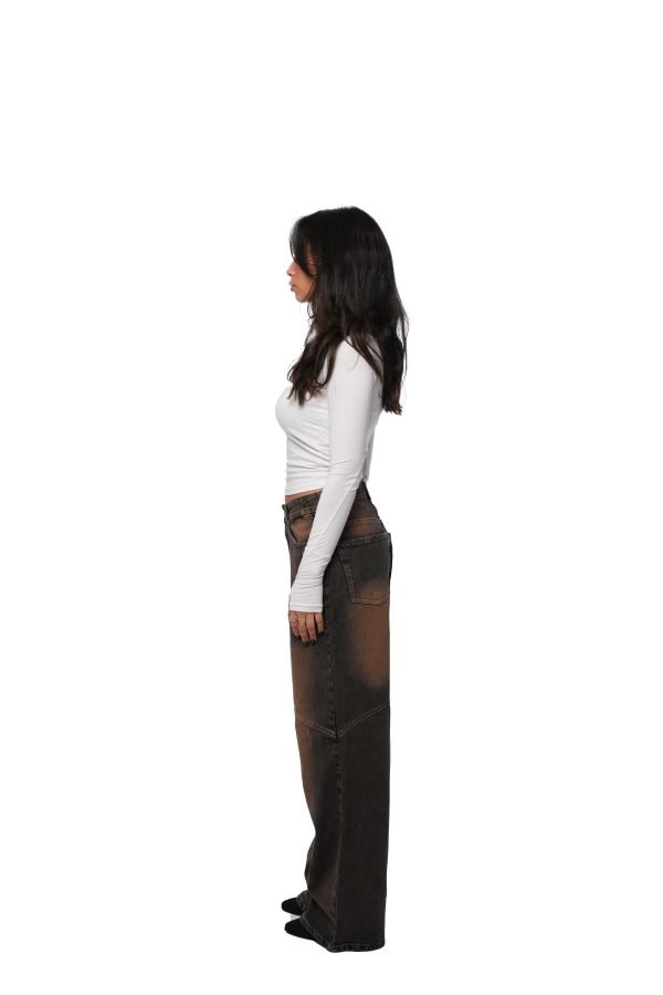 Dark Washed Brownish Dirty Denim - Image 2