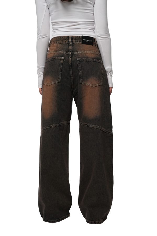 Dark Washed Brownish Dirty Denim - Image 4