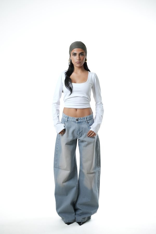 Light Washed Baggy Denim