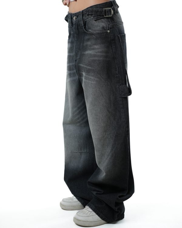 Black Washed Baggy Carpenter - Image 3