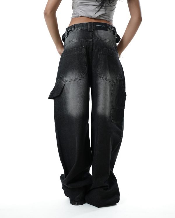 Black Washed Baggy Carpenter - Image 4