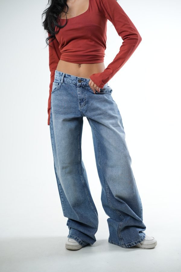 Low Waist Light Blue Denim - Image 2