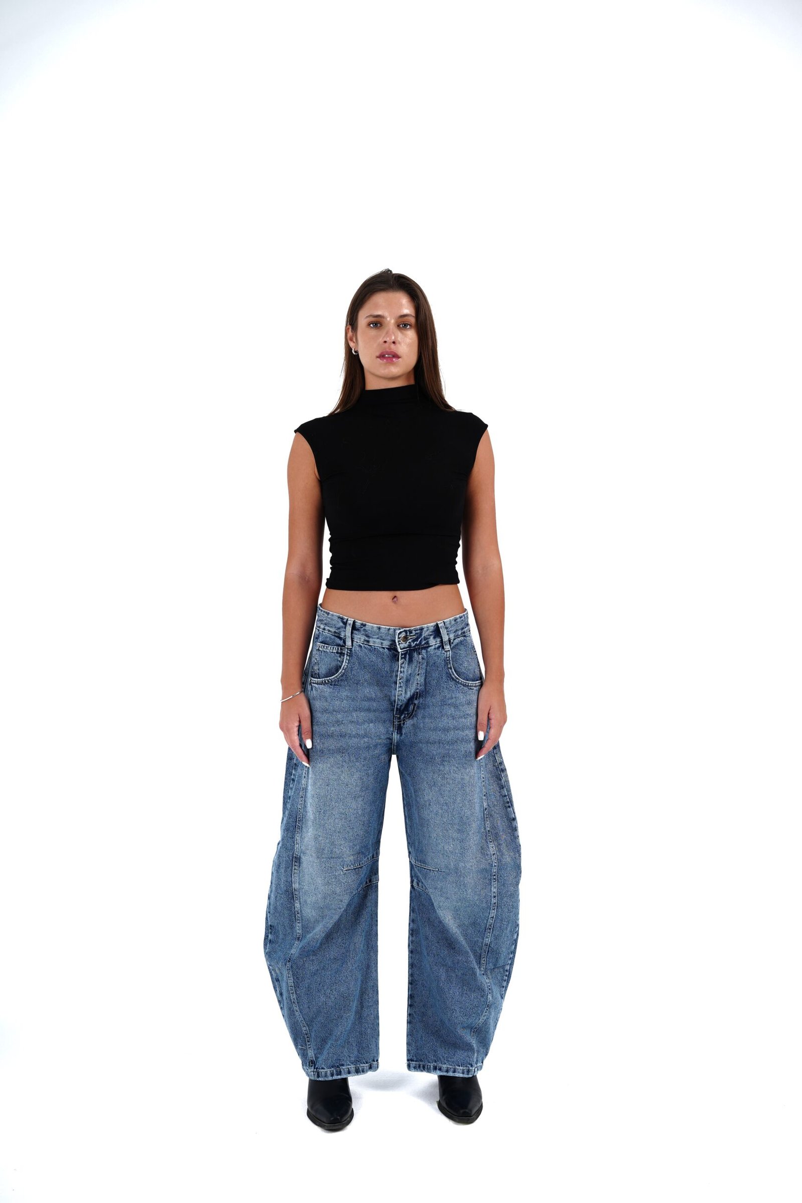 Vintage Blue Mid-Rise Barrel Denim - Image 10