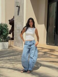 Vintage Blue Mid-Rise Barrel Denim