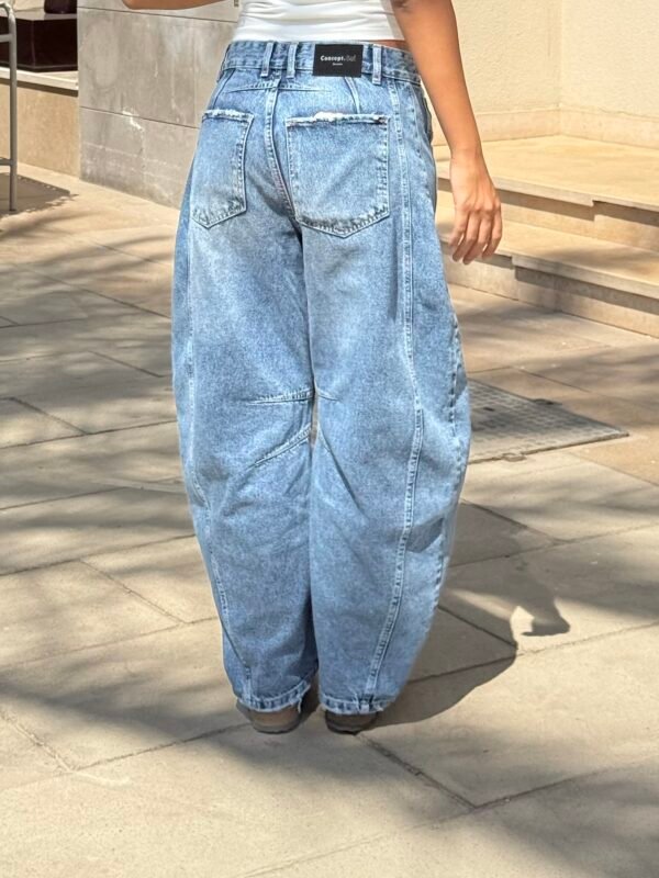 Vintage Blue Mid-Rise Barrel Denim - Image 6