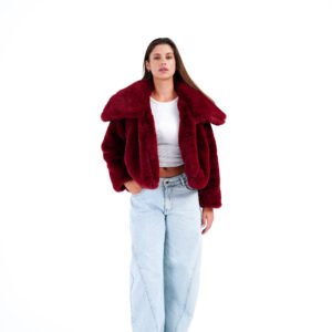 Burgundy Fur Jacket